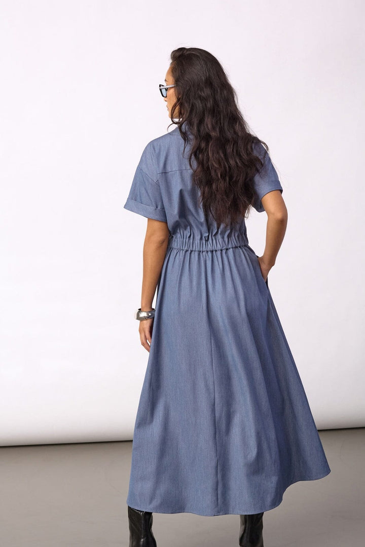 Co´Couture - Terrycc Wrap Ss Dress 500423 - 40005 - Ash Blue