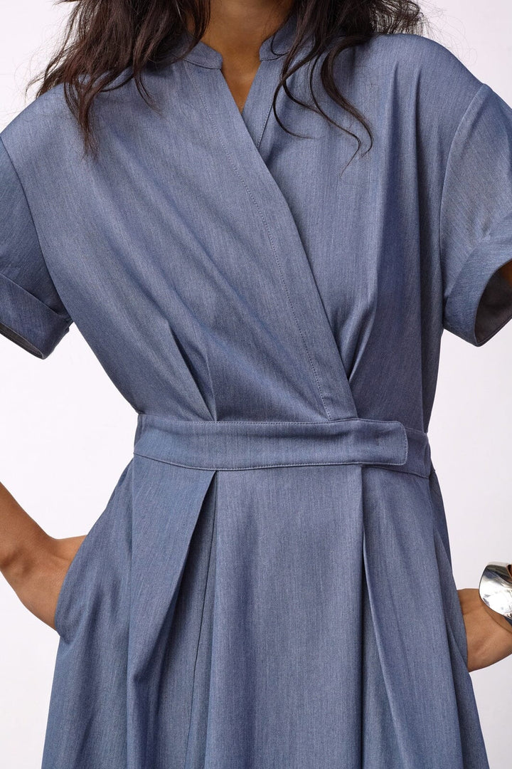 Co´Couture - Terrycc Wrap Ss Dress 500423 - 40005 - Ash Blue
