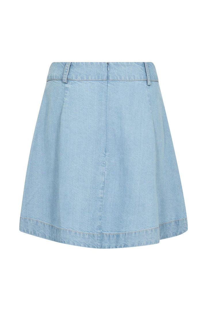 Co´Couture - Tillycc Pocket Ple Mini Skirt 44070 - 114 - Fade Denim