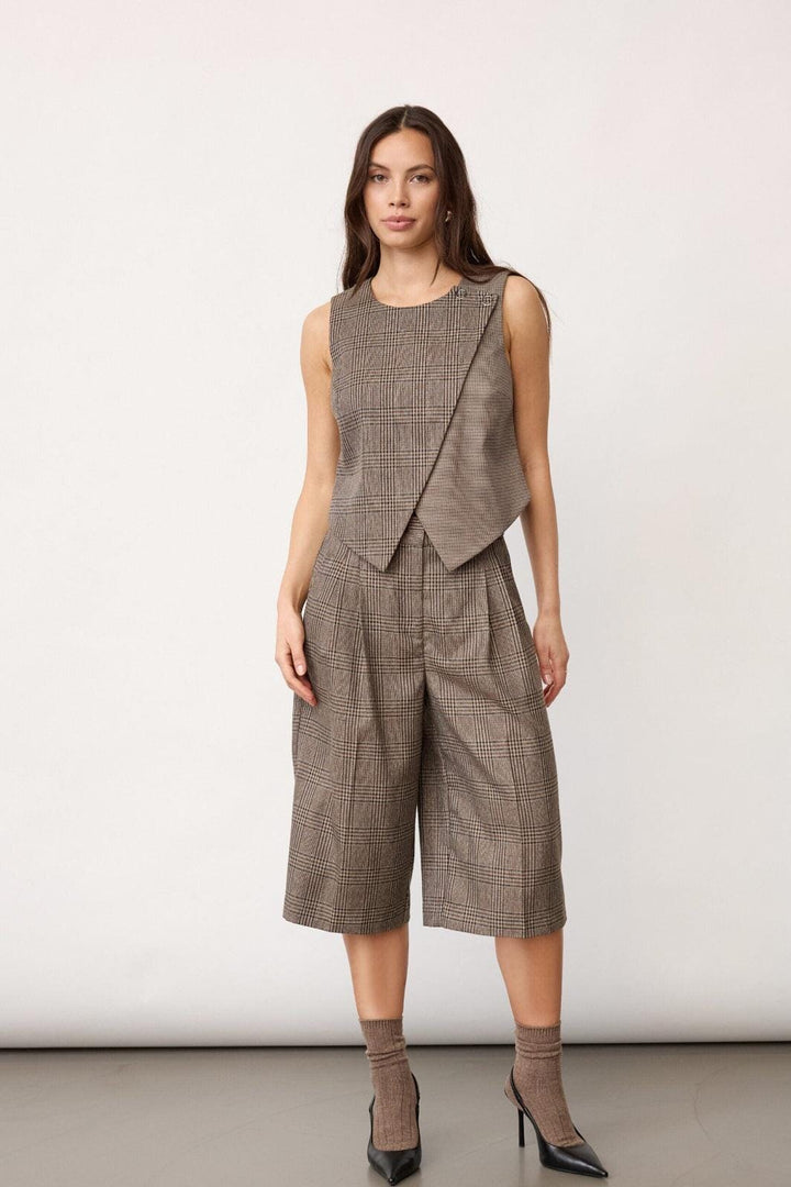 Co´Couture - Veyacc Check Bermuda 500143 - 20002 - Brown Shorts 