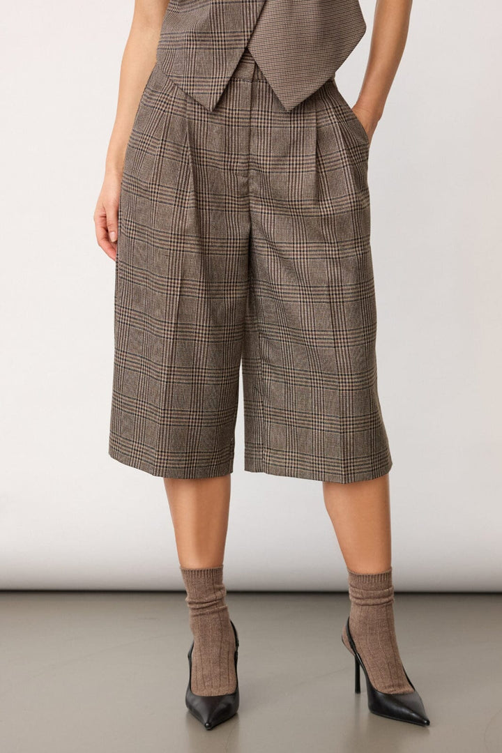 Co´Couture - Veyacc Check Bermuda 500143 - 20002 - Brown Shorts 