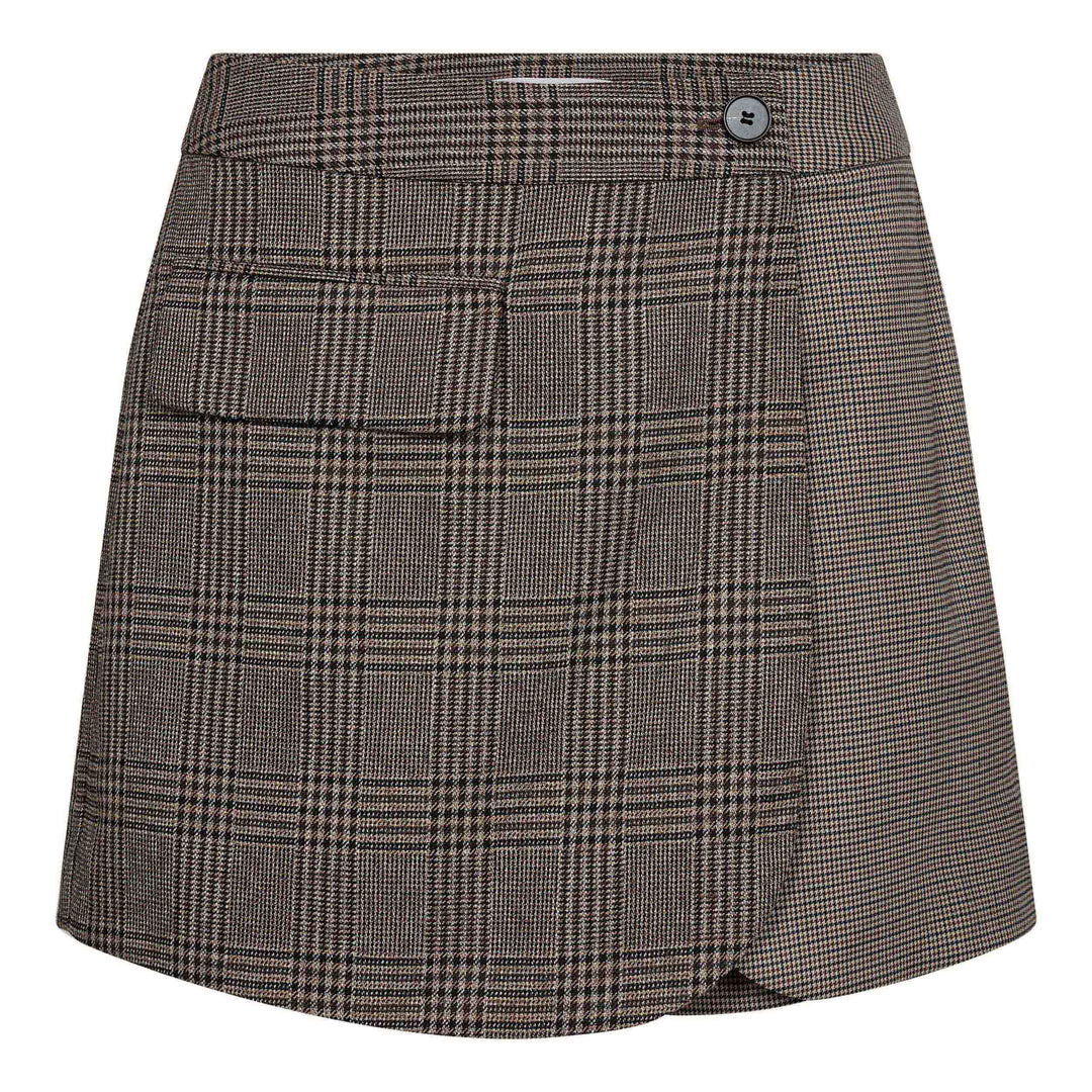 Co´Couture - Veyacc Check Wrap Skort 500141 - 20002 - Brown Nederdele 