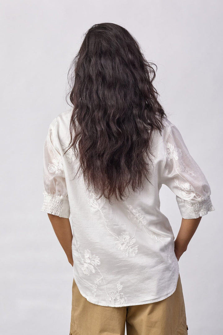 Co´Couture - Viviancc S/S Blouse 500431 - 10003 - Creme