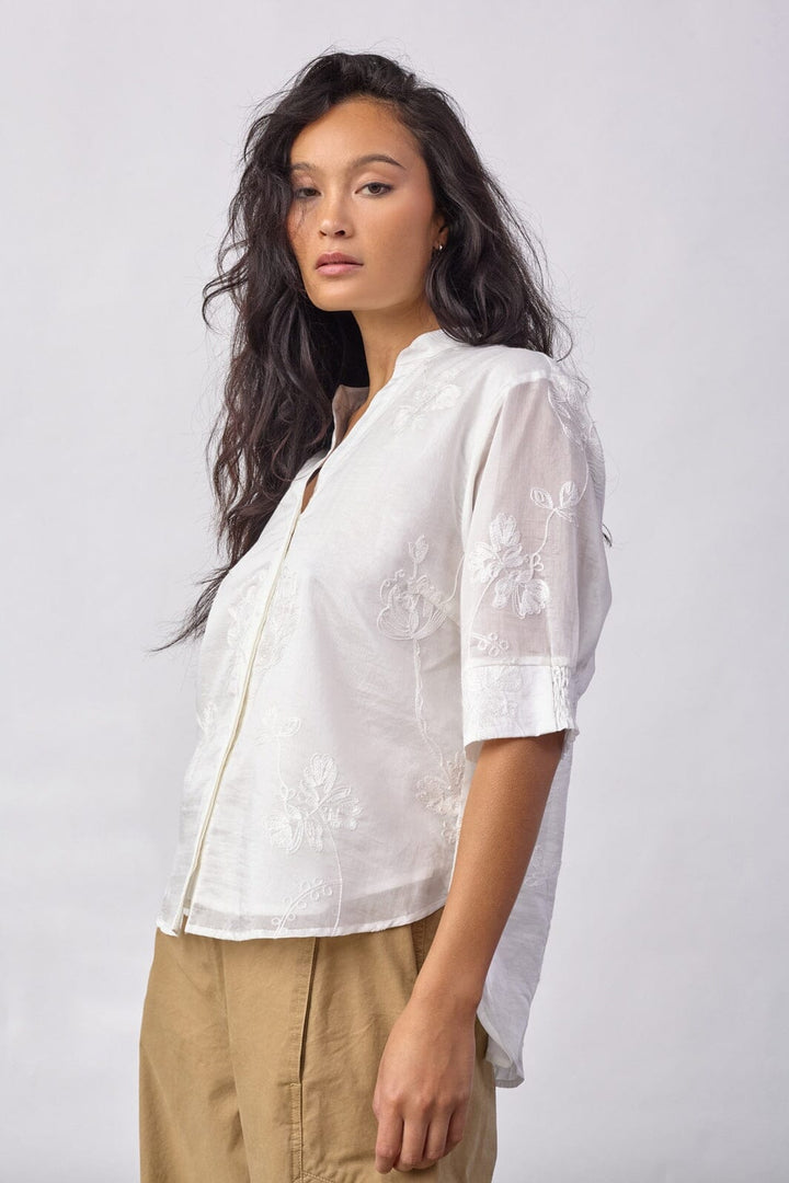Co´Couture - Viviancc S/S Blouse 500431 - 10003 - Creme