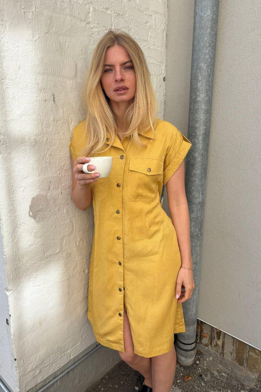 Continue - Darling Dress 15281 - Sennep Yellow Kjoler 