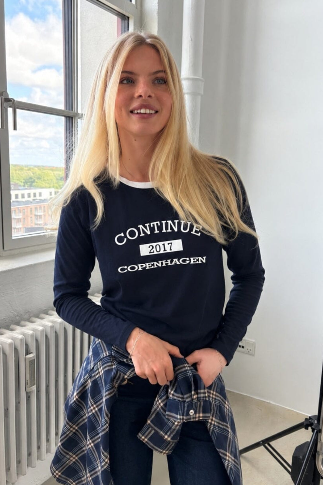 Continue - Dea T Shirt Long Sleve 15341 - Navy Blue