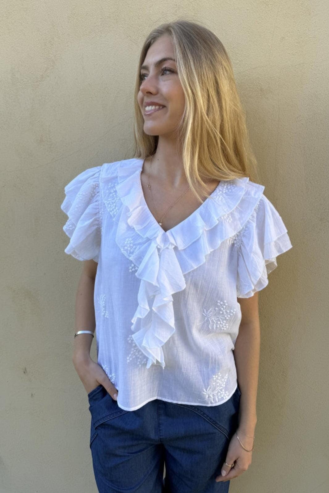 Continue - Ines Fringles 15209 - White Bluser 