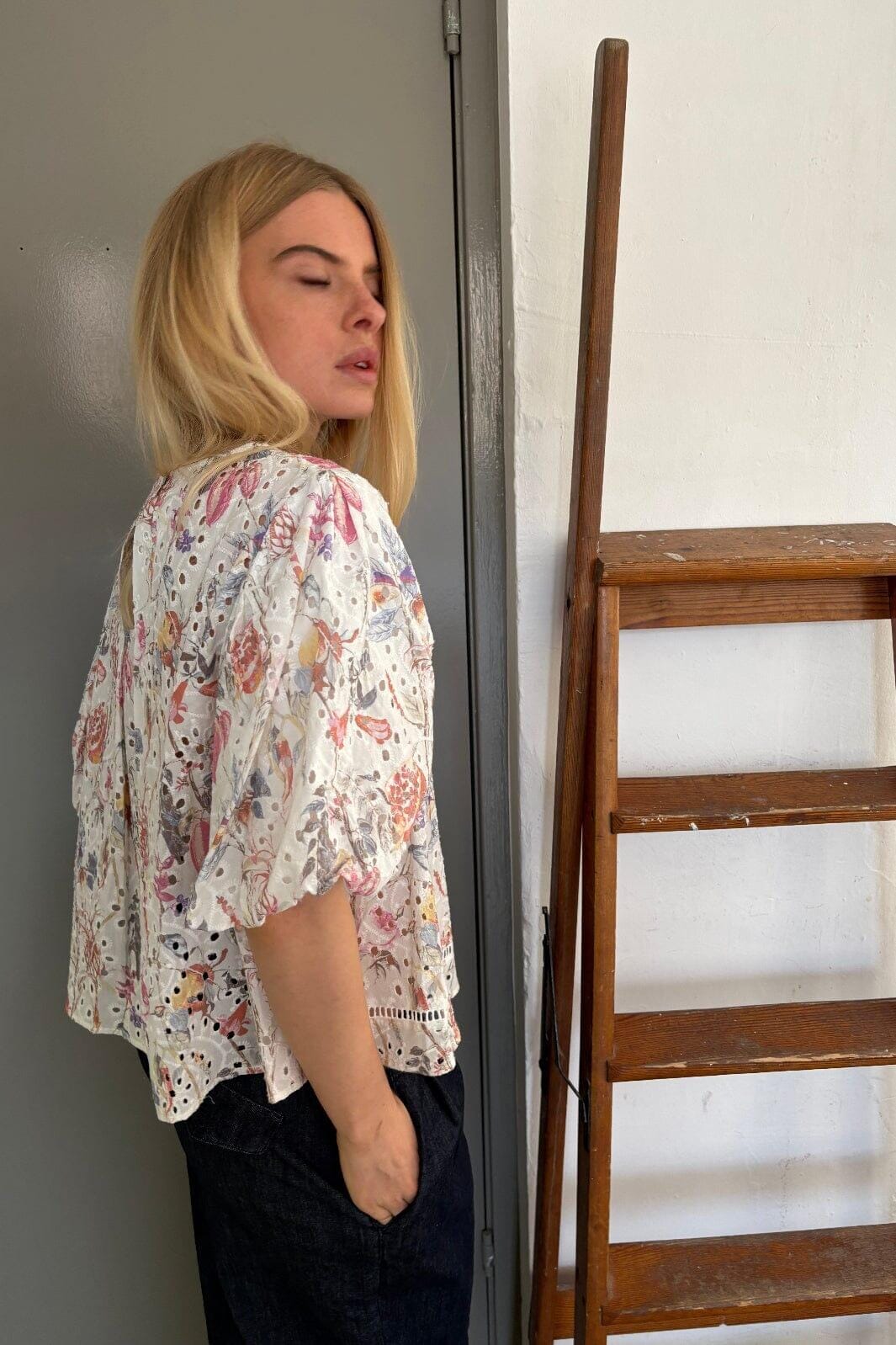 Continue - Katarina 15280 - Print Embrodery Bluser 