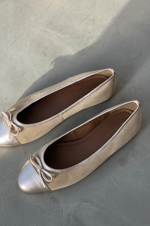 Copenhagen Shoes - Good Luck CS8466 - 161 - Nude/Gold Ballerinaer 