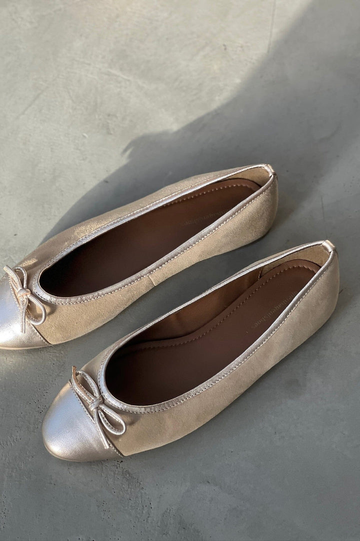 Copenhagen Shoes - Good Luck CS8466 - 161 - Nude/Gold Ballerinaer 