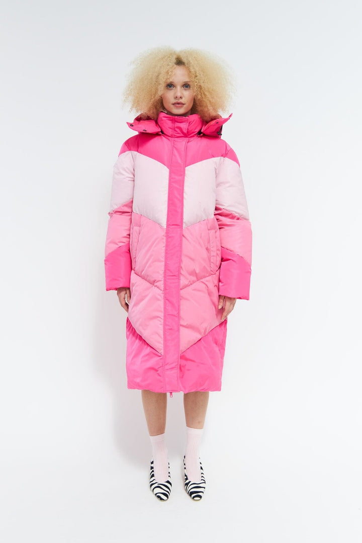 Cras - Cami Puffer Jacket C240346 - Light Pink Combo