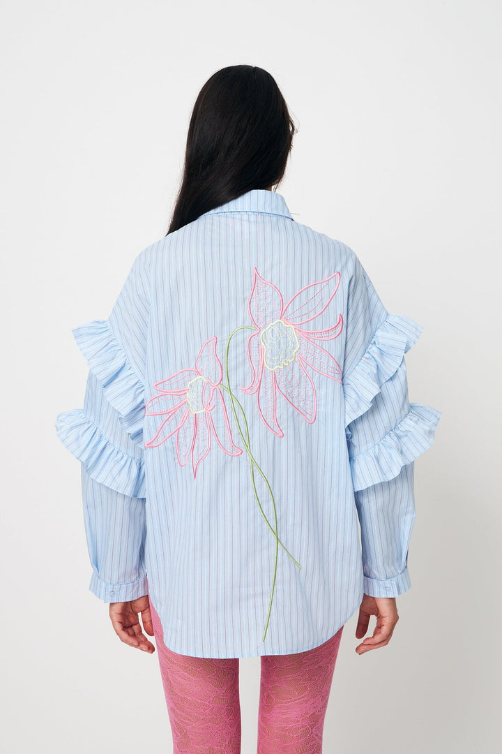 Cras - Florette Shirt C608 - 8043 - 8043 Light Blue Stripe Skjorter 