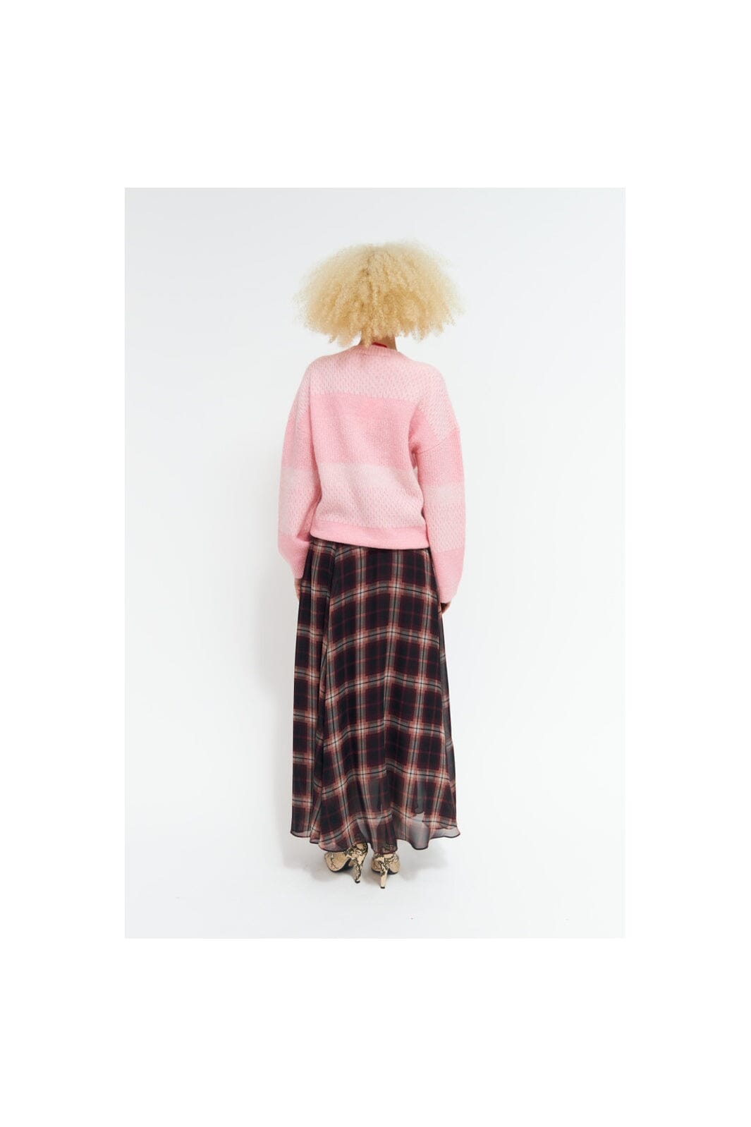 Cras - Odelle Skirt C772 - Bordeaux Check