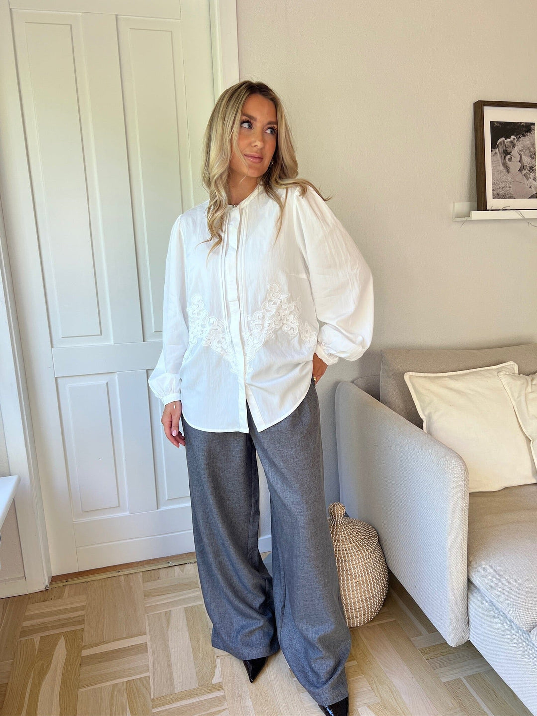Dear Molly - Block Shirt - White Skjorter 