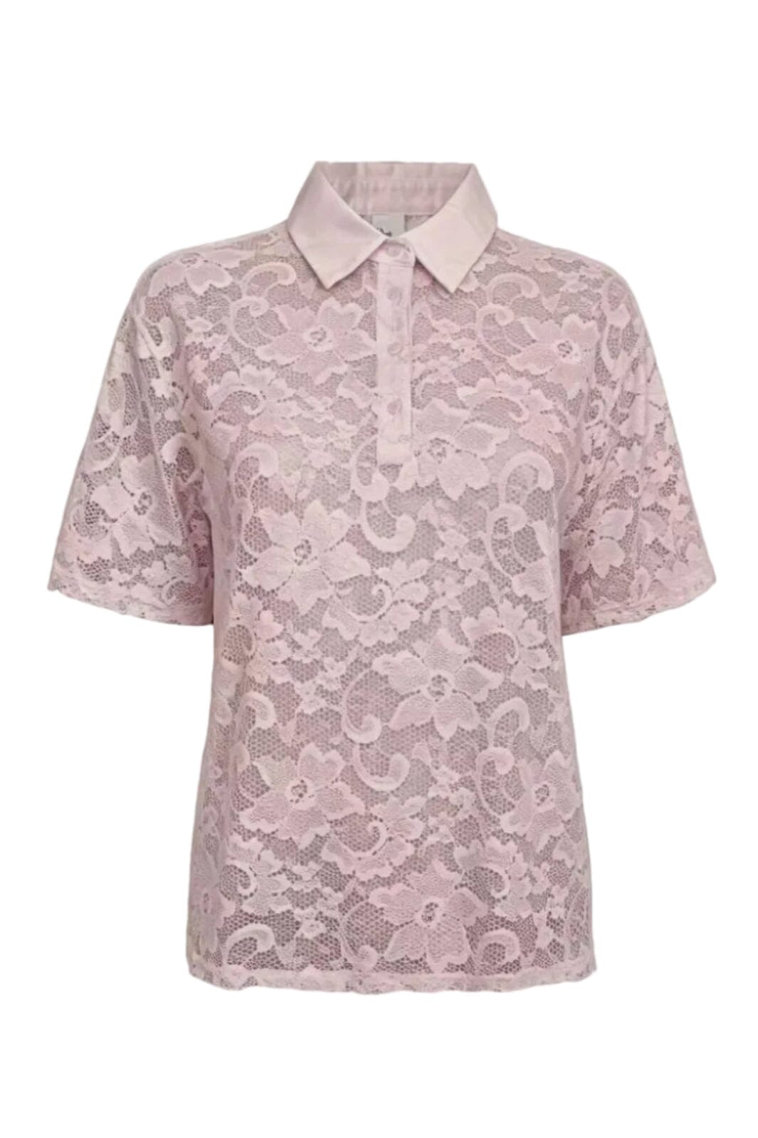 Dear Molly - Broderi Polo Shirt - Pink Skjorter 
