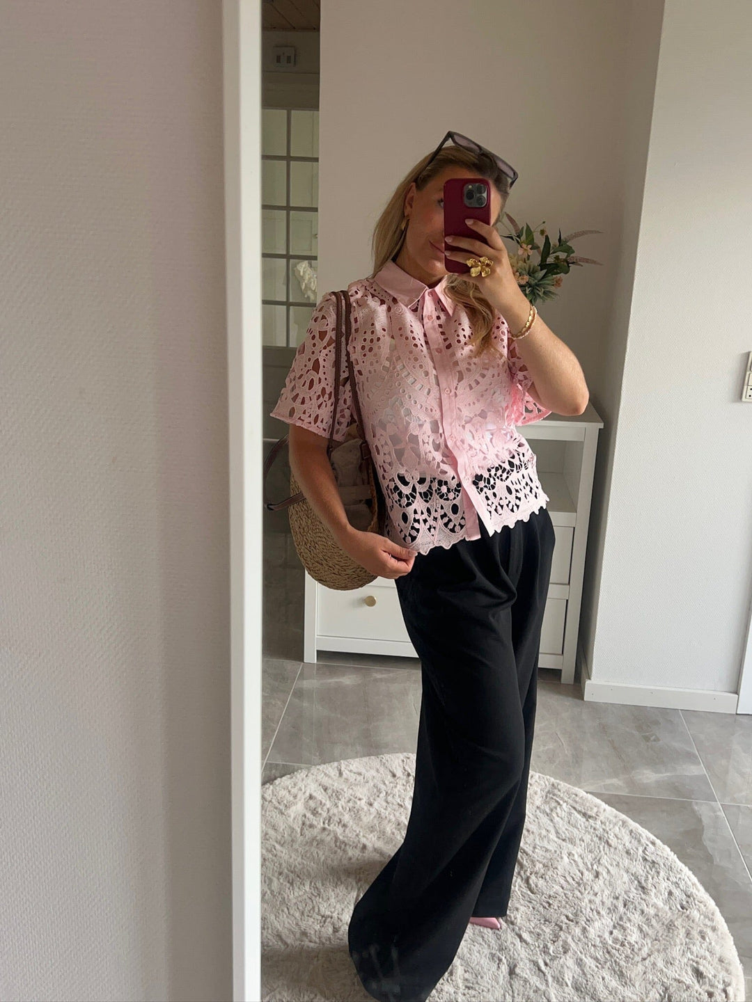 Dear Molly - Broderi Shirt Shirt Ch168459b - Pink Skjorter 