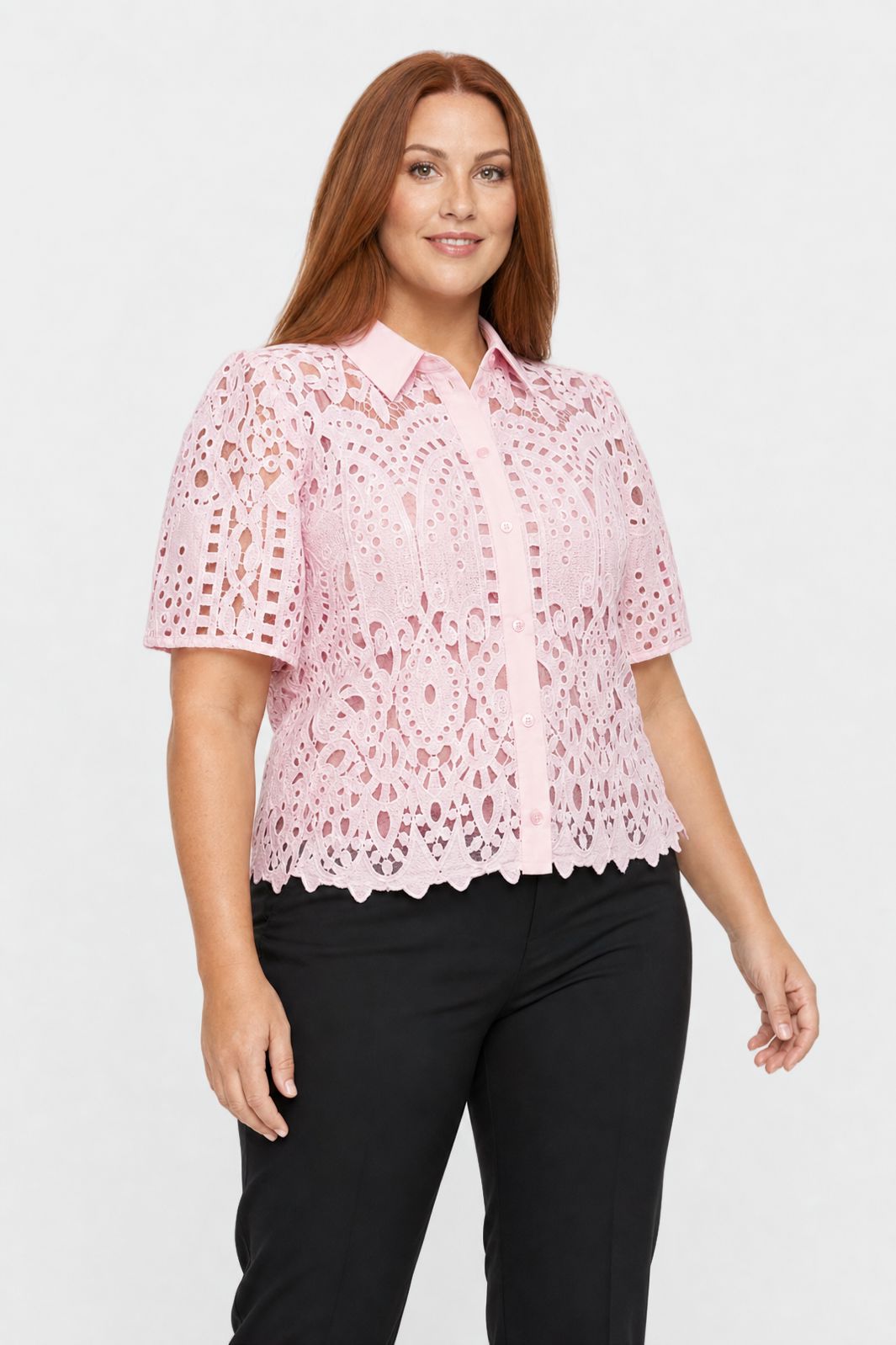 Dear Molly - Broderiskjorte Ch168459b - Pink - L