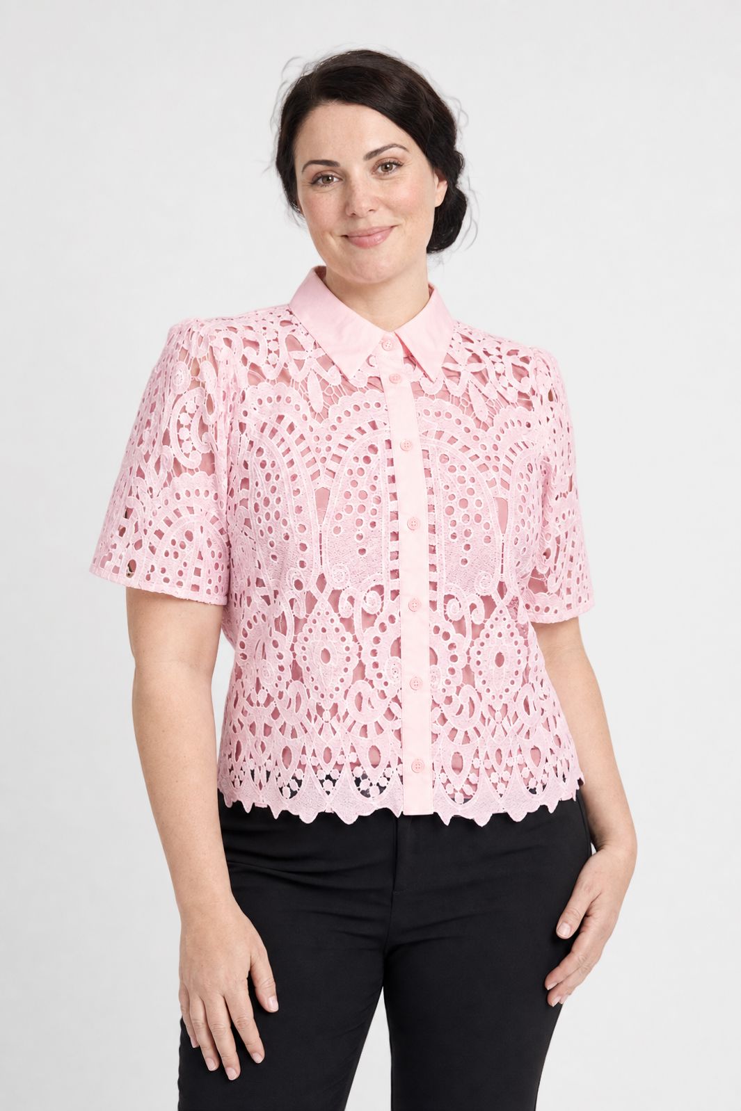 Dear Molly - Broderi Skjorte Ch168459b - Pink - S