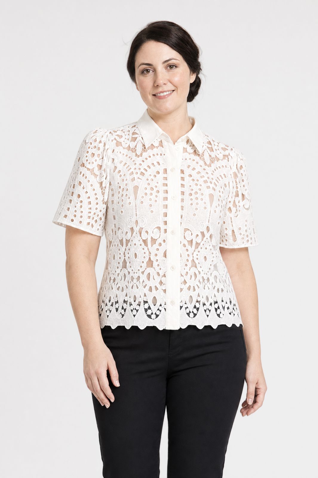 Dear Molly - Broderi Skjorte Skjorte Ch168459b - Hvid - S