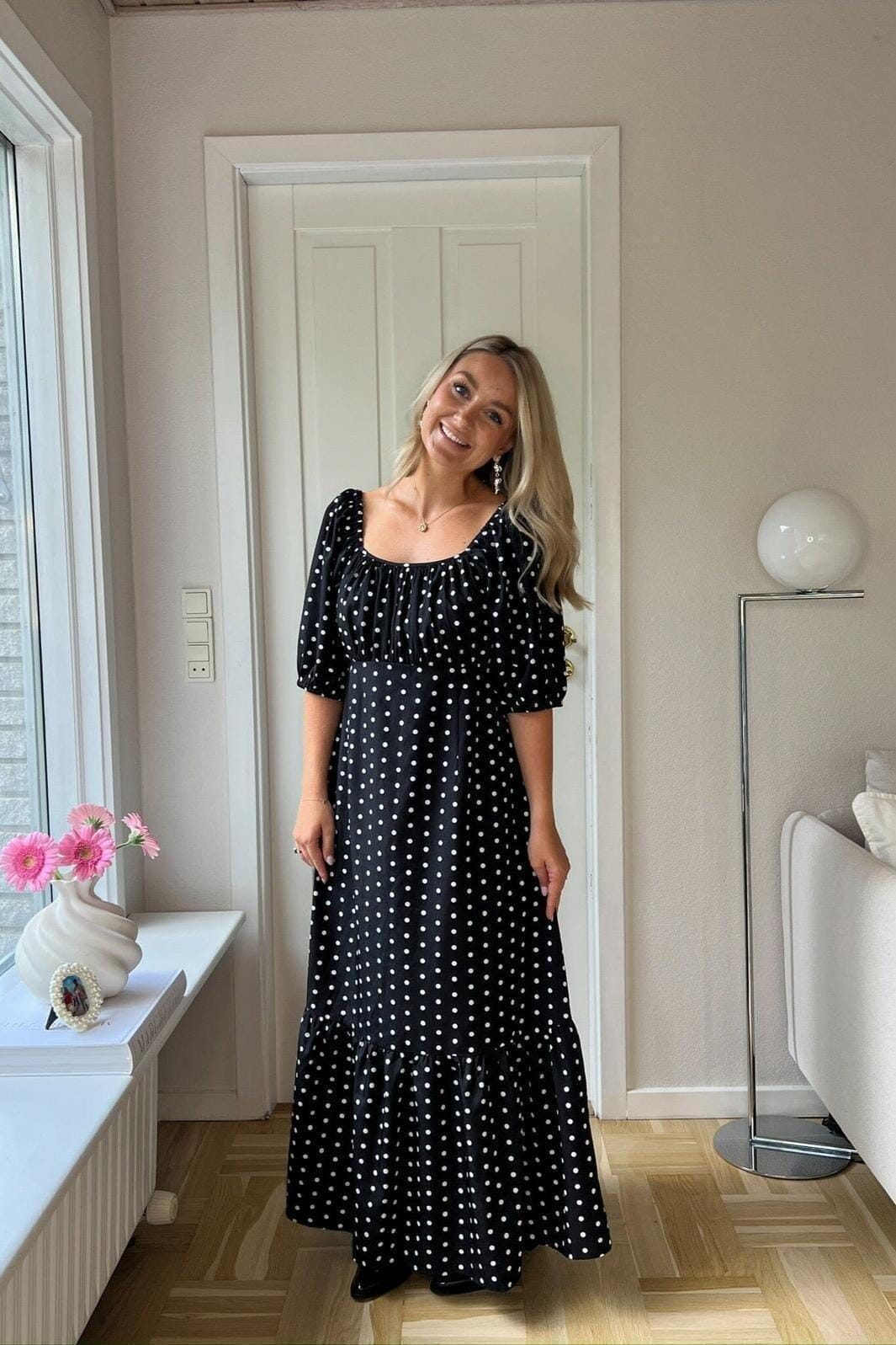 Dear Molly - Dot Dress 129650B - Black W.white Dots Kjoler 