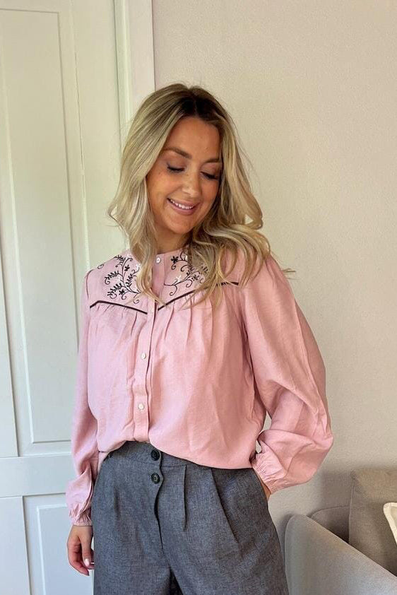 Dear Molly - Flower Shirt - Pink Skjorter 