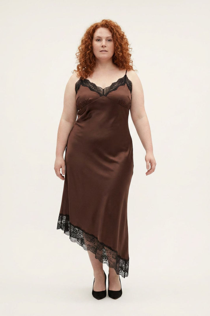 Dear Molly - Lace Long Dress - Brown