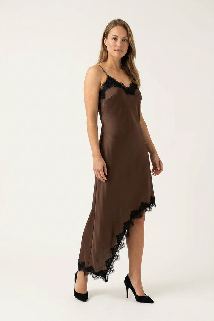 Dear Molly - Lace Long Dress - Brown