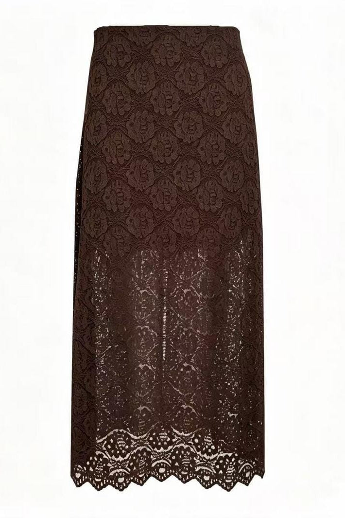 Dear Molly -  Lace Skirt  Ch171734b  - Chocolate Brown
