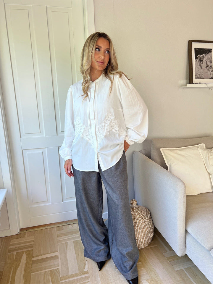 Dear Molly - Suit Pants Wide - Grey Bukser 