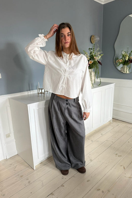 Dear Molly - Suit Pants Wide - Grey Bukser 