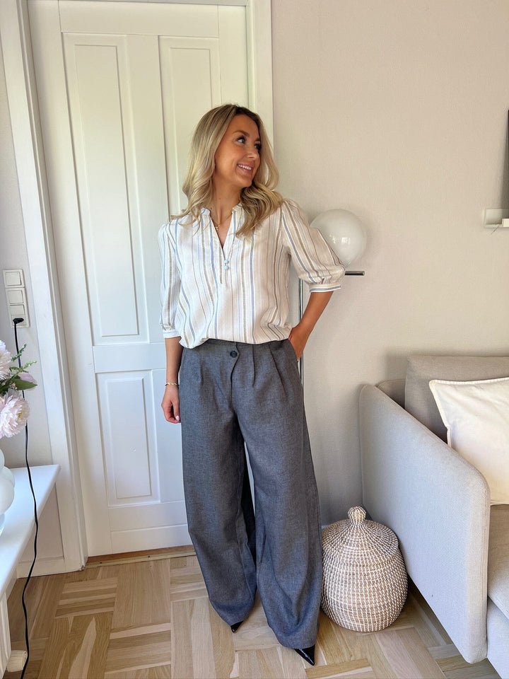 Dear Molly - Suit Pants Wide - Grey Bukser 