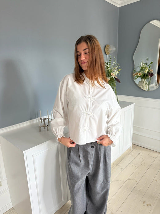 Dear Molly - Suit Pants Wide - Grey Bukser 