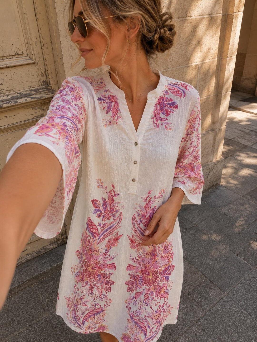 Dear Molly - Tunic Midi Dress - Pink Kjoler 