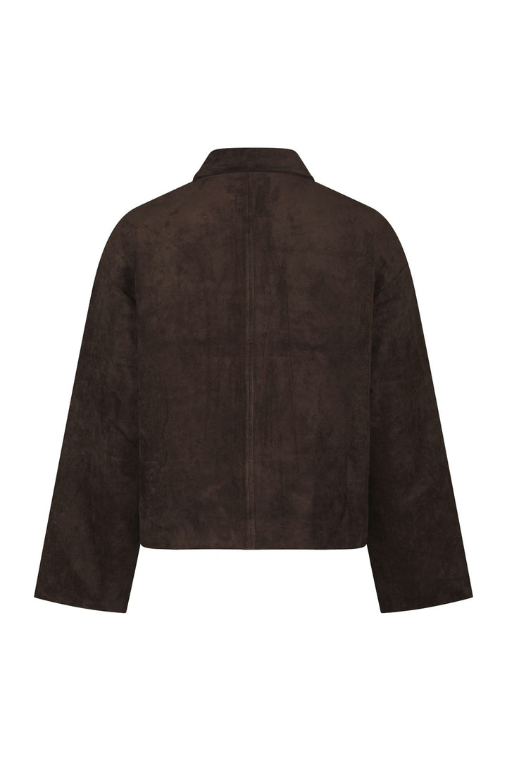 Neo Noir - Titan Faux Suede Leather Jacket 170718 - 676 - Dark Brown