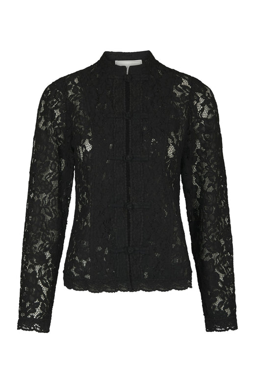 Neo Noir - Hera Lace Flower Blouse 169628 - 100 - Black