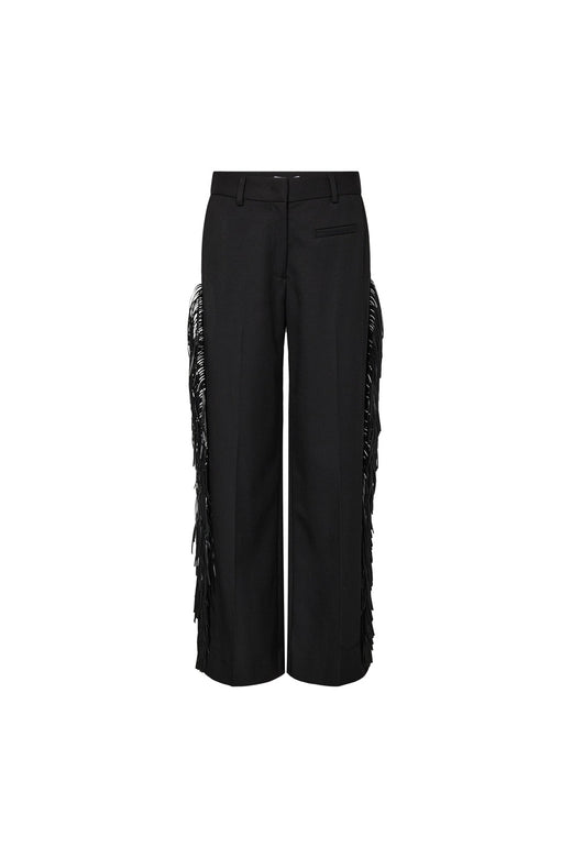 Haute L'Amitié - Premiere Fringe Plain Tall Pant HL10990 - Black