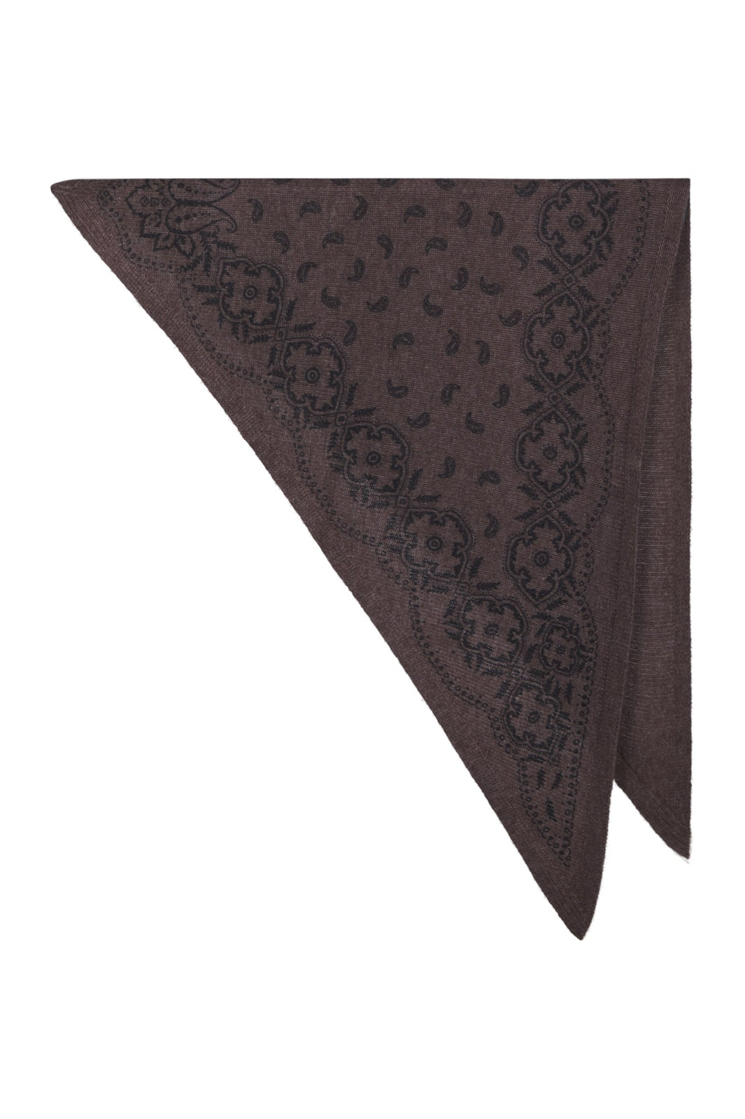 Neo Noir - Lolana Paisley Knit Scarf 170741 - 205 - Brown Melange