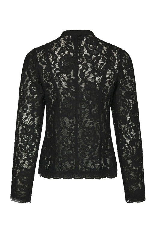 Neo Noir - Hera Lace Flower Blouse 169628 - 100 - Black