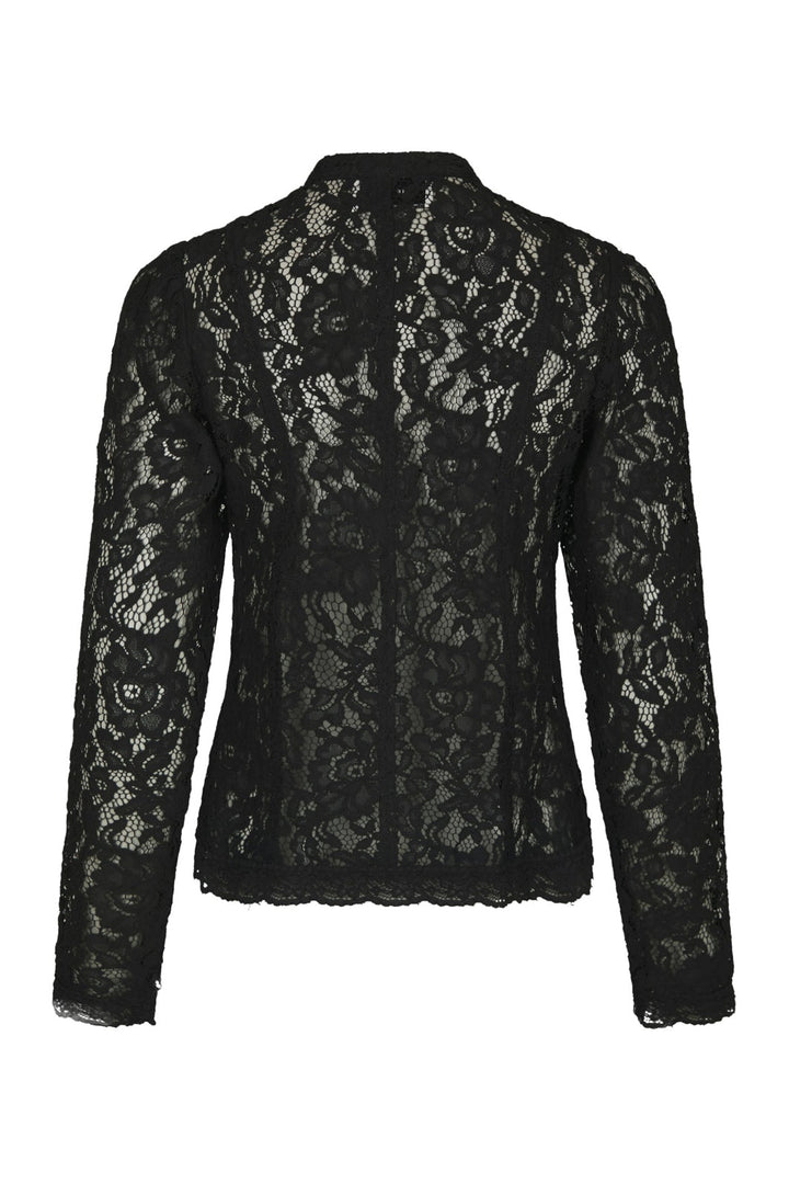 Neo Noir - Hera Lace Flower Blouse 169628 - 100 - Black