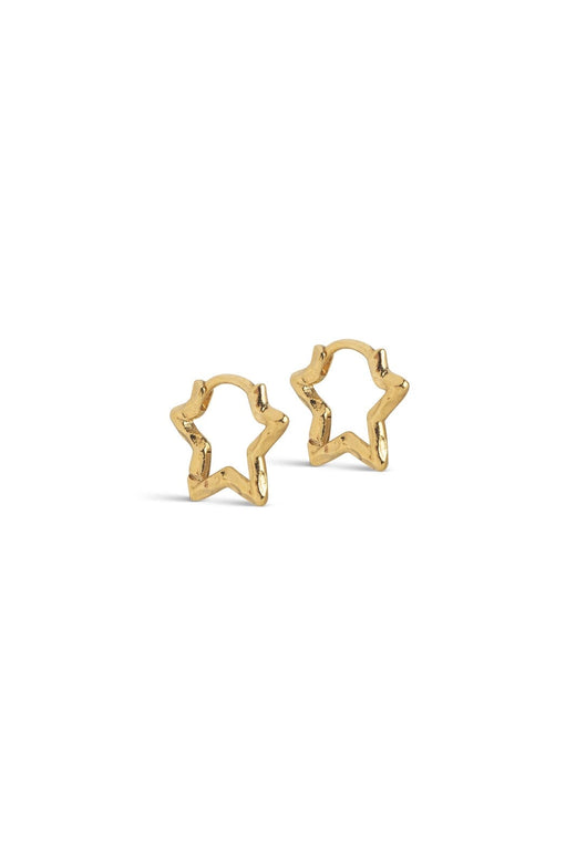 Enamel Copenhagen - Hoops, Organic Star Small E489GB - Gold Plated