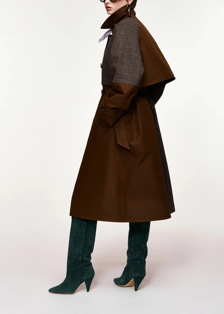 Essentiel Antwerp - Kagu Patchwork Trench Coat - K1ba Combo1 Bear Me Frakker 
