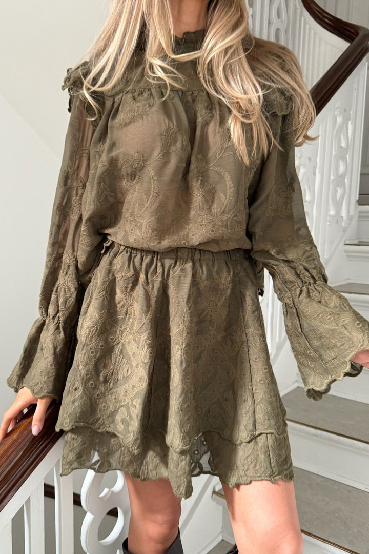 Forudbestilling - BYIC - Ellinoric Lace Shirt 2550 - Vintage Olive Skjorter 
