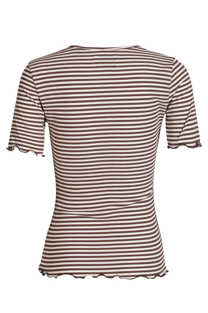 Liberte - Natalia-Ss-Blouse 9971 - Brown Creme Stripe