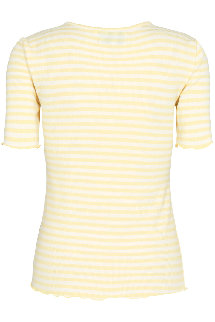 Forudbestilling - Liberte - Natalia-Ss-Blouse - Yellow Creme Stripe (Juni) T-shirts 