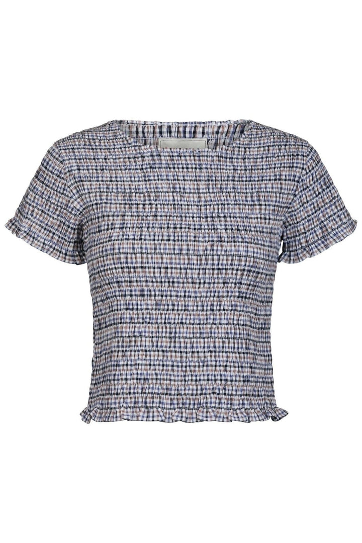 Neo Noir - Aletta Double Check Top 165123 - 140 - Blue