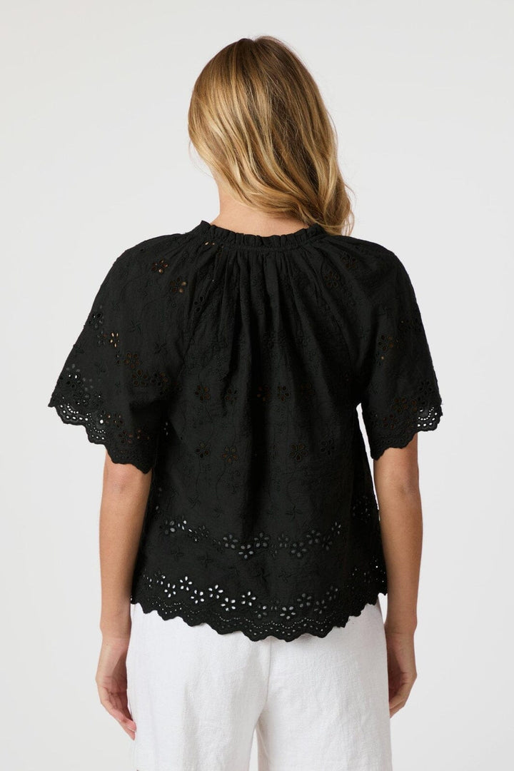 Neo Noir - Odet Embroidery Blouse 165172 - 100 - Black