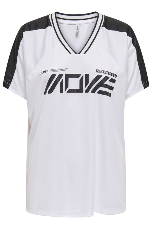 Forudbestilling - Only - Onlbella S/S Sport V-Neck Top - 4813270 Black Move T-shirts 