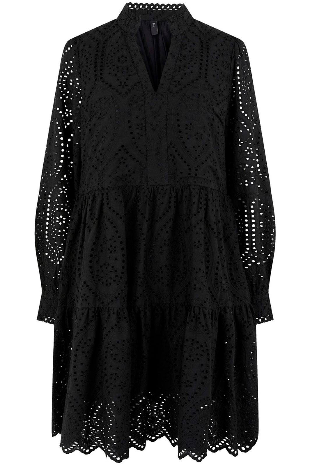 Forudbestilling - Y.A.S - YasHoli Ls Dress S. Noos - Black (Juni) Kjoler 