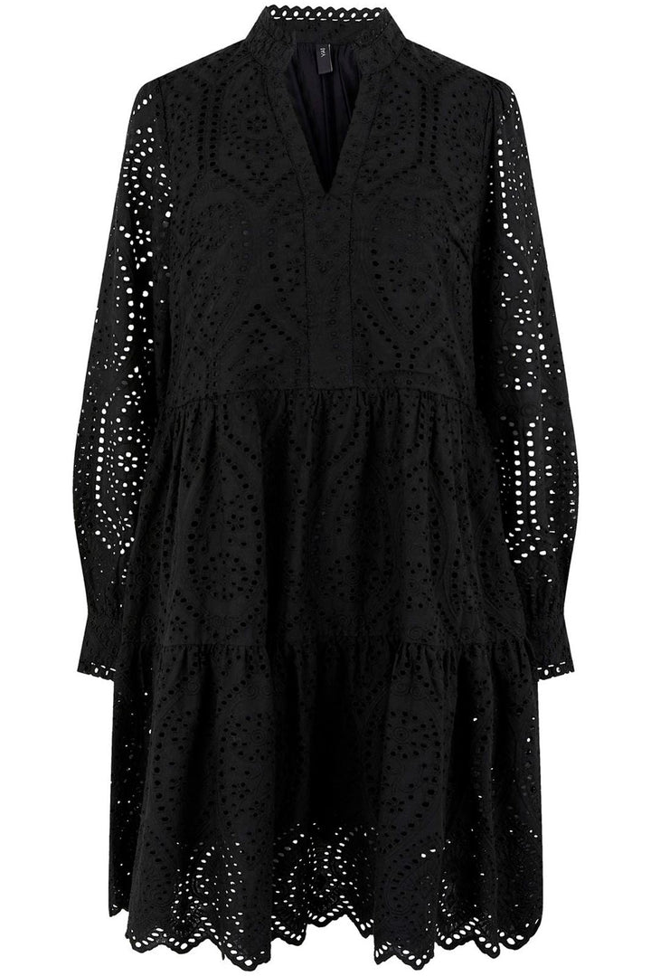 Forudbestilling - Y.A.S - YasHoli Ls Dress S. Noos - Black (Juni) Kjoler 