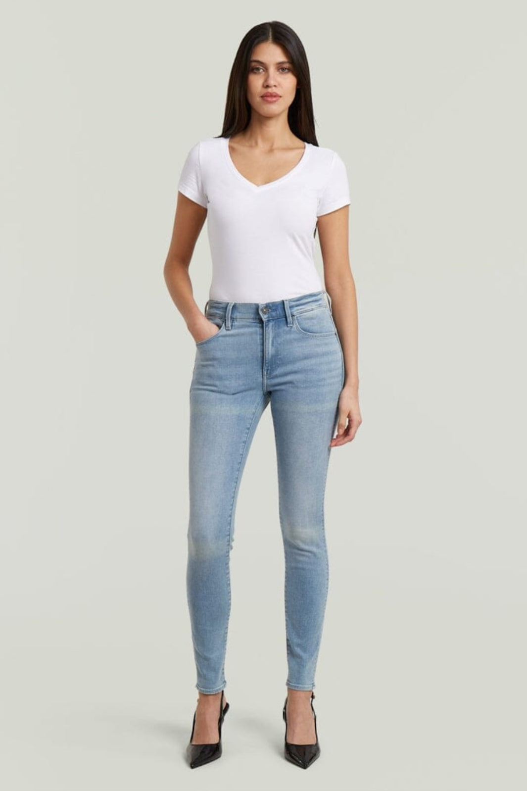 G-Star - 3301 Skinny Wmn D05175-8968-424 - Lt Aged